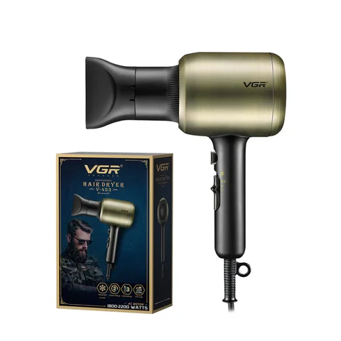 Професійний фен для волосся VGR V-453 1800–2200 Вт, золотистий