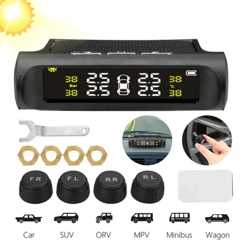Система контролю тиску в шинах TPMS Solar 7582 із 4 зовнішніми датчиками