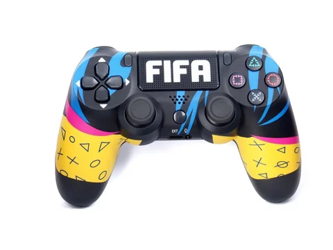 Бездротовий геймпад для PS4 з тачпадом, дизайн Fifa, жовтий