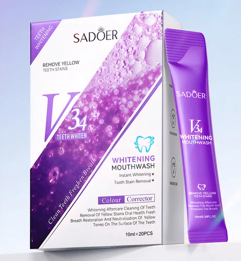 Ополіскувач для рота Sadoer V34 Whitening з фіолетовим пігментом