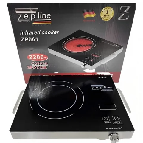 Плита інфрачервона настільна Zepline ZP-061 на 1 конфорку 2200 Вт