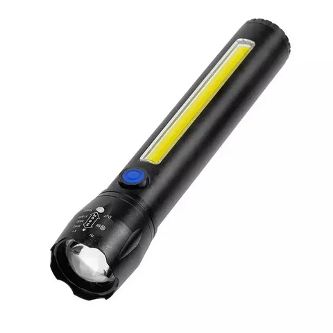 Акумуляторний ліхтар 2 в 1 BL-C63 P50 з USB, 3 режими, фокусування