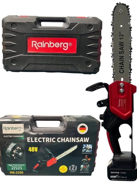 Акумуляторна ланцюгова пила Rainberg RB-2350 48 В з шиною 12″