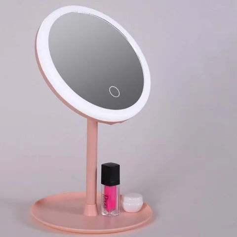 Складне дзеркало для макіяжу з LED-підсвіткою та USB-заряджанням