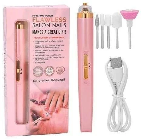 Фрезер для манікюру та педикюру Flawless Salon Nails 5 в 1, 4 швидкості