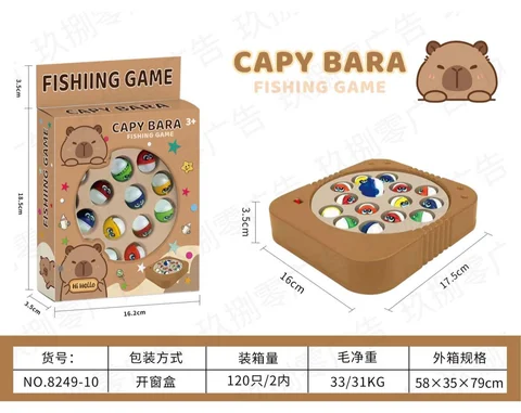 Музична гра-рибалка Capybara Fishing Game з вудками, від 3 років