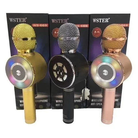 Караоке-мікрофон Wster WS-669 з динаміком, Bluetooth, USB, microSD, AUX