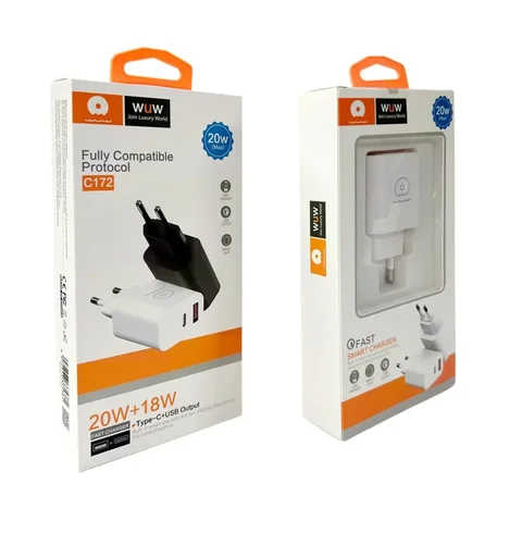 Мережевий зарядний пристрій WUW C172 20 Вт, USB-A і Type-C