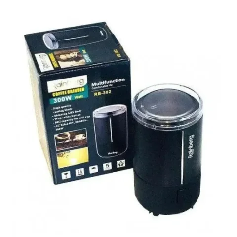 Роторна електрична кавомолка Rainberg RB-302 300 Вт, 50 г, чорна