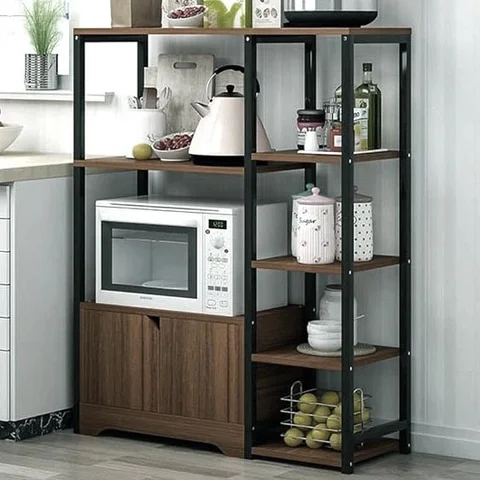 Дерев’яний кухонний стелаж YM080 з акриловим лаком, 78 × 30 × 100 см