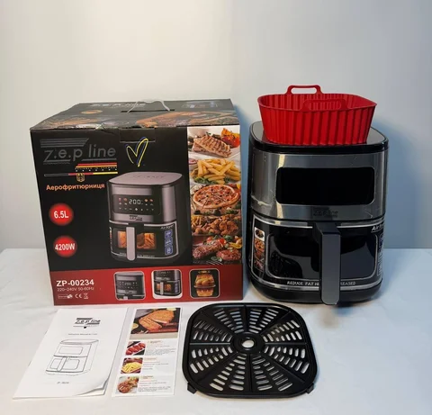 Аерофритюрниця Zepline ZP-00234 6,5 л 4200 Вт, 2 ТЕНи, 8 програм