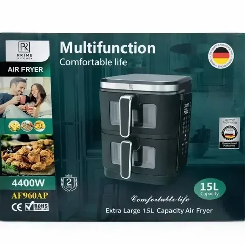 Подвійний аерогриль Prime Kitchen AF960AP 15 л 4400 Вт, дві камери