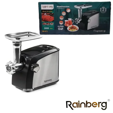 М’ясорубка Rainberg RB-673 3000 Вт із соковижималкою та насадкою кеббе