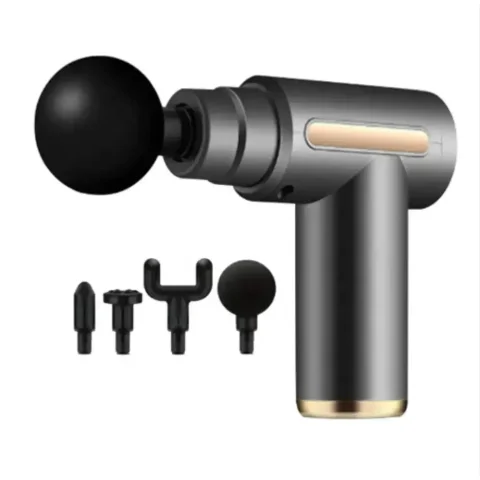 Ручний перкусійний масажер Massage Gun з 4 насадками, акумуляторний