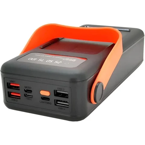 Сонячний павербанк JS-635CX 50000 мА·год з чотирма USB і ліхтариком
