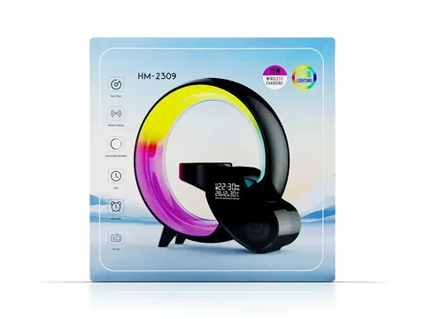 Лампа-нічник G-Smart HM-2309 з Bluetooth-колонкою, годинником і будильником