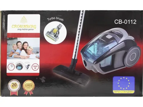 Циклонний пилосос Crownberg CB-0112 2600 Вт з турбощіткою, 1,5 л
