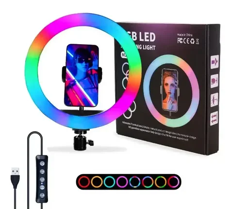 Кільцева LED-лампа RGB MJ30 30 см із тримачем для телефона, USB