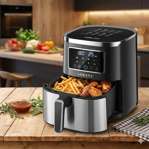 Аерофритюрниця Sokany SK-10052 7 л 1700 Вт з сенсорним керуванням