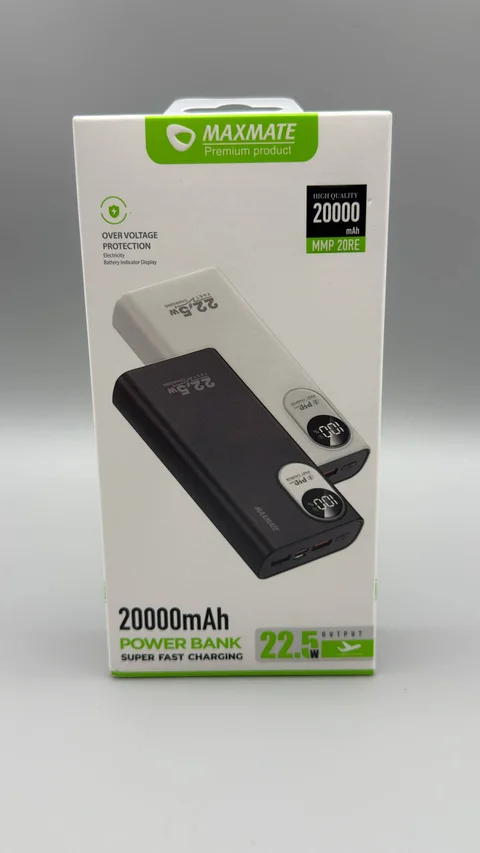 Повербанк MAXMATE MMP-20RE 20000 мА·год, PD 22,5 Вт, 3 порти