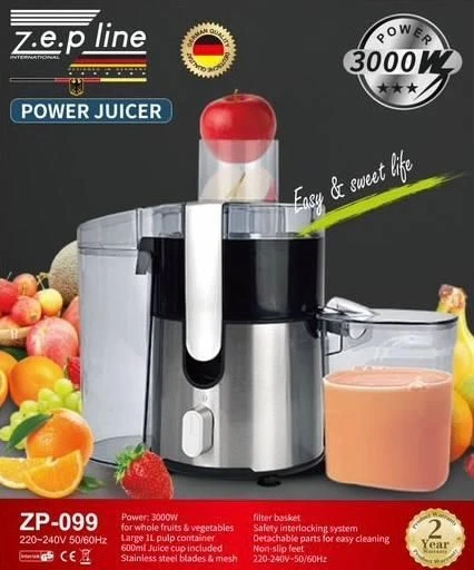 Соковитискач Zepline ZP-099 3000 Вт, 3 швидкості, імпульсний режим