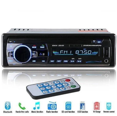 Автомагнітола JSD-520 з Bluetooth, USB, SD і пультом керування