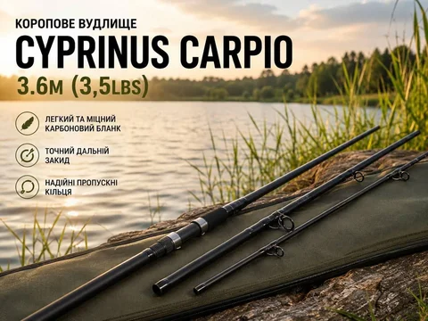 Коропове штекерне вудилище Cyprinus carpio 3,6 м 3,5 lbs