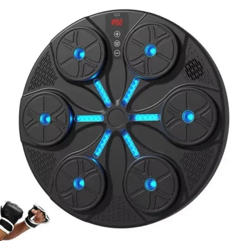 Музичний боксерський тренажер з підсвічуванням і Bluetooth, чорний