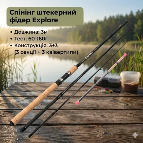 Штекерний фідер Explore 3 м з тестом 60–160 г