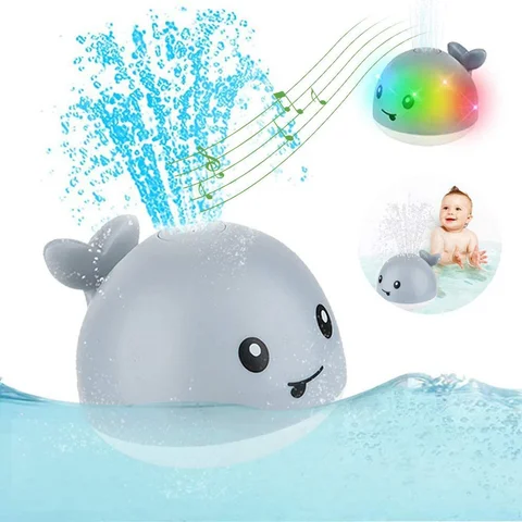 Іграшка для ванни Кит-фонтан із розпилювачем води на батарейках