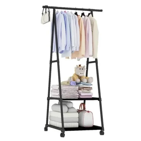 Пересувна підлогова вішалка для одягу The New Coat Rack 160 см, чорна