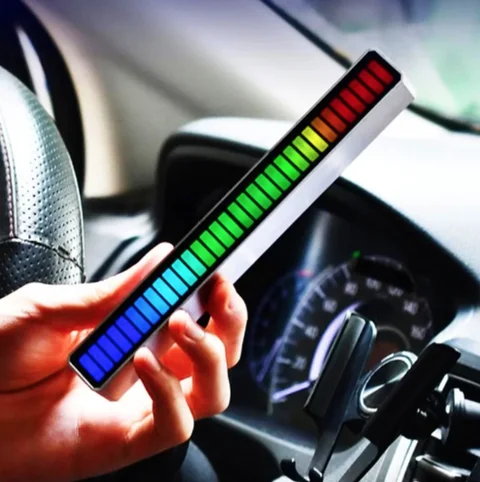 Музичний RGB-світильник зі звуковим керуванням і акумулятором 300 мА·год, білий