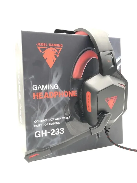Навушники ігрові JEDEL GH233 провідні з мікрофоном і RGB-підсвічуванням