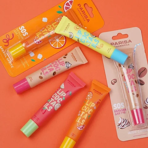 SOS-бальзам для губ Parisa Cosmetics Lip Coctails з ароматом коктейлю 16 мл