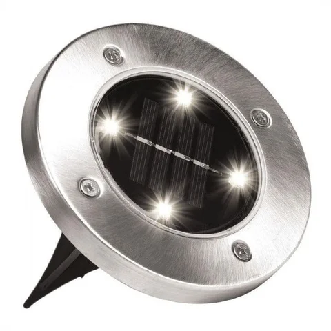 Вуличний світильник Solar Disk 8led-dm8 на сонячній батареї, сірий