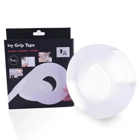 Багаторазовий двосторонній скотч Grip Tape 3 м, прозорий