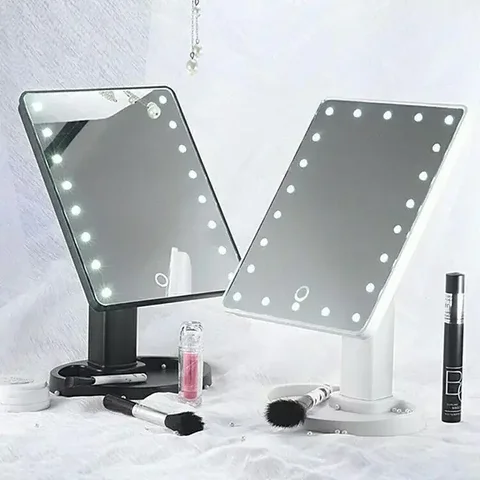 Настільне дзеркало для макіяжу з LED-підсвіткою, 22 світлодіоди, сенсорне