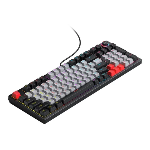 Механічна клавіатура JEDEL KL-114 дротова, 96 клавіш, RGB, чорна