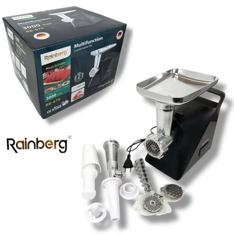 М’ясорубка Rainberg RB-679 3000 Вт шнекова з соковижималкою і реверсом