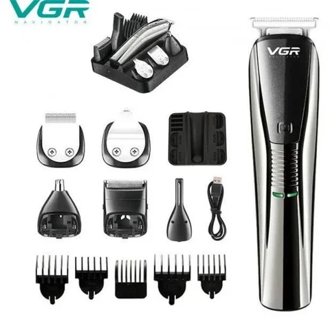 Машинка для стрижки та тример VGR V-029 6 в 1, бездротова
