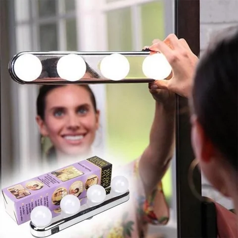 Підсвітка для дзеркала Studio Glow W0-33 на присосках, 4 LED-лампи