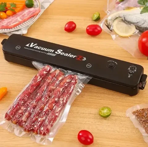 Вакууматор побутовий для продуктів 90 Вт з LED-індикатором чорний