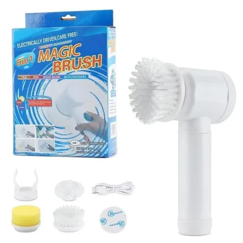 Електрична щітка для чищення Magic Brush зі змінними насадками