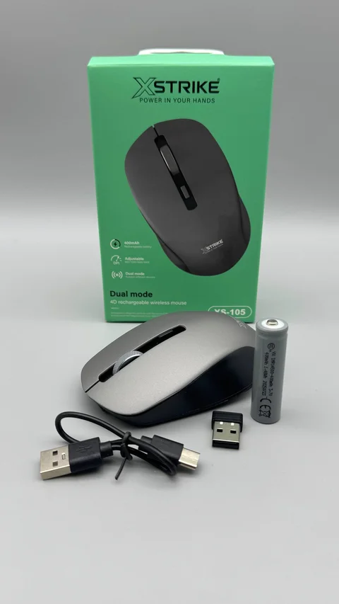Миша XSTRIKE XS-105 бездротова Bluetooth + 2,4 ГГц з акумулятором, 1600 DPI
