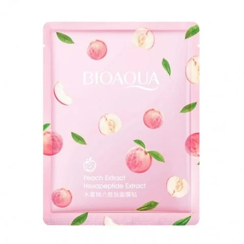 Тканинна маска для обличчя з екстрактом персика Bioaqua Peach Extract