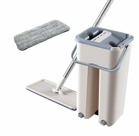 Швабра з відром і автоматичним віджимом Scratch Cleaning Mop, мікрофібра