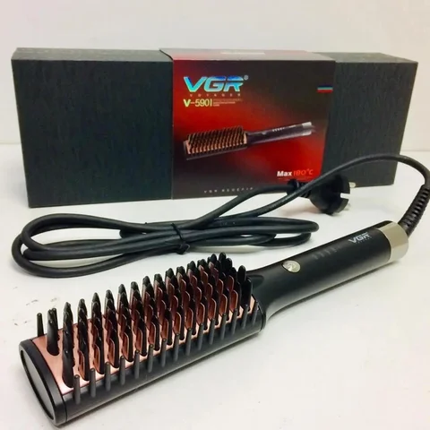 Фен-щітка для волосся VGR V-590 1000 Вт з керамічним покриттям, чорна