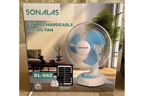Портативний акумуляторний вентилятор SONALAS SL662 із сонячною панеллю
