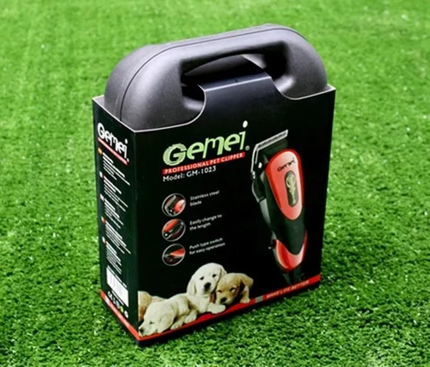 Машинка для стрижки тварин Gemei GM-1023 10 Вт, червона