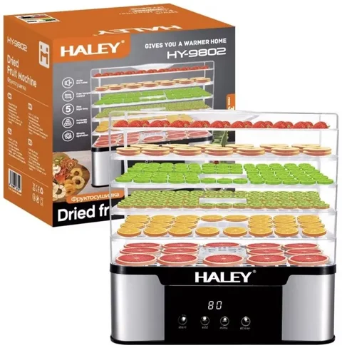 Електросушарка для овочів і фруктів Haley HY-9802 350 Вт, 5 ярусів